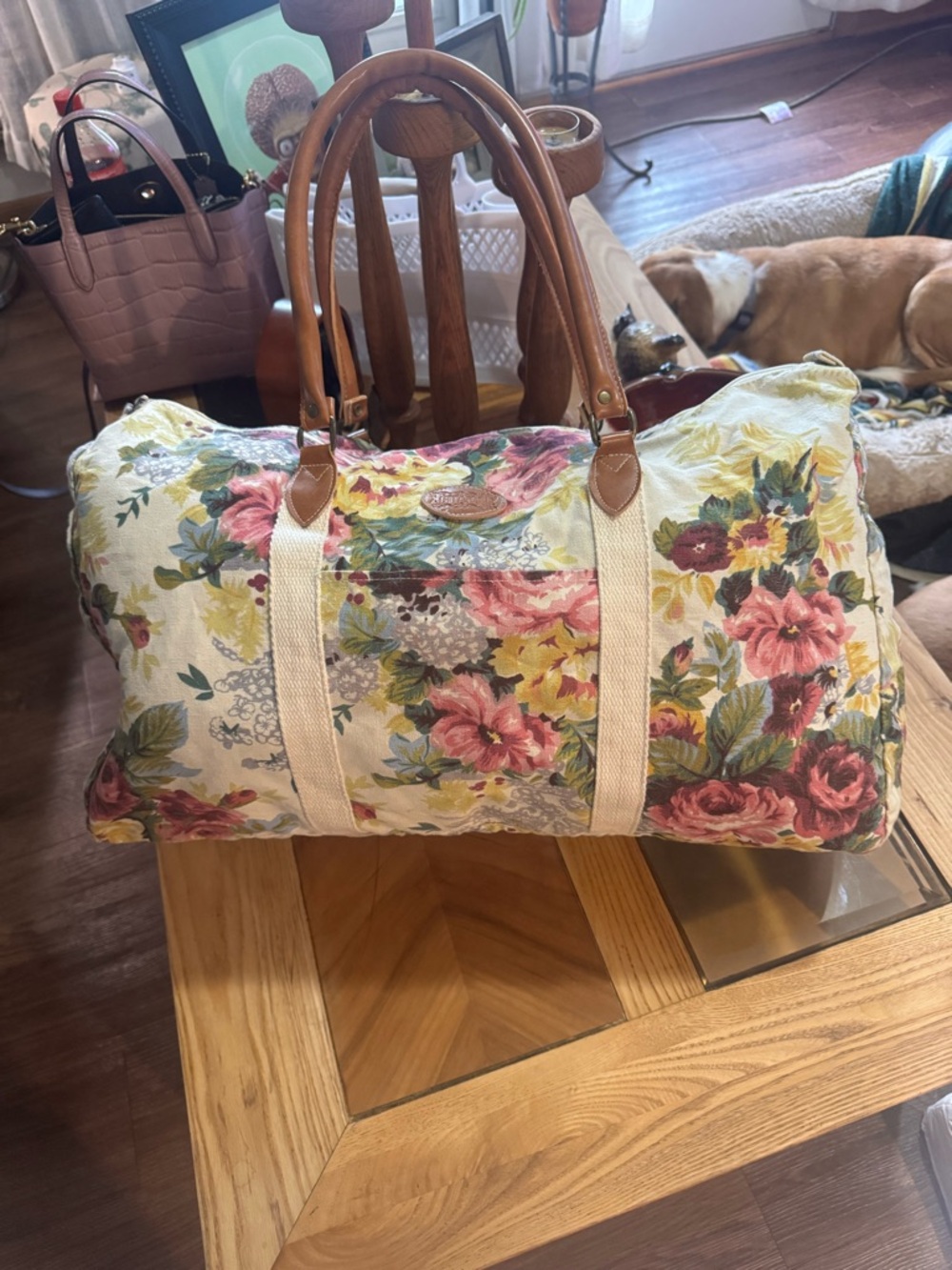 90’s vintage Gitano floral duffle bag